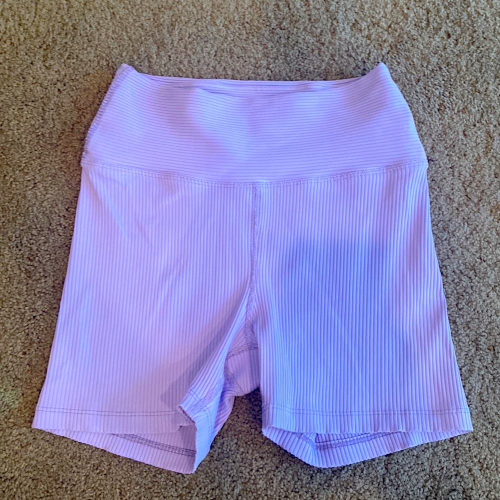 Purple Year of Ours women biker shorts. Size small. 4inch inseam.